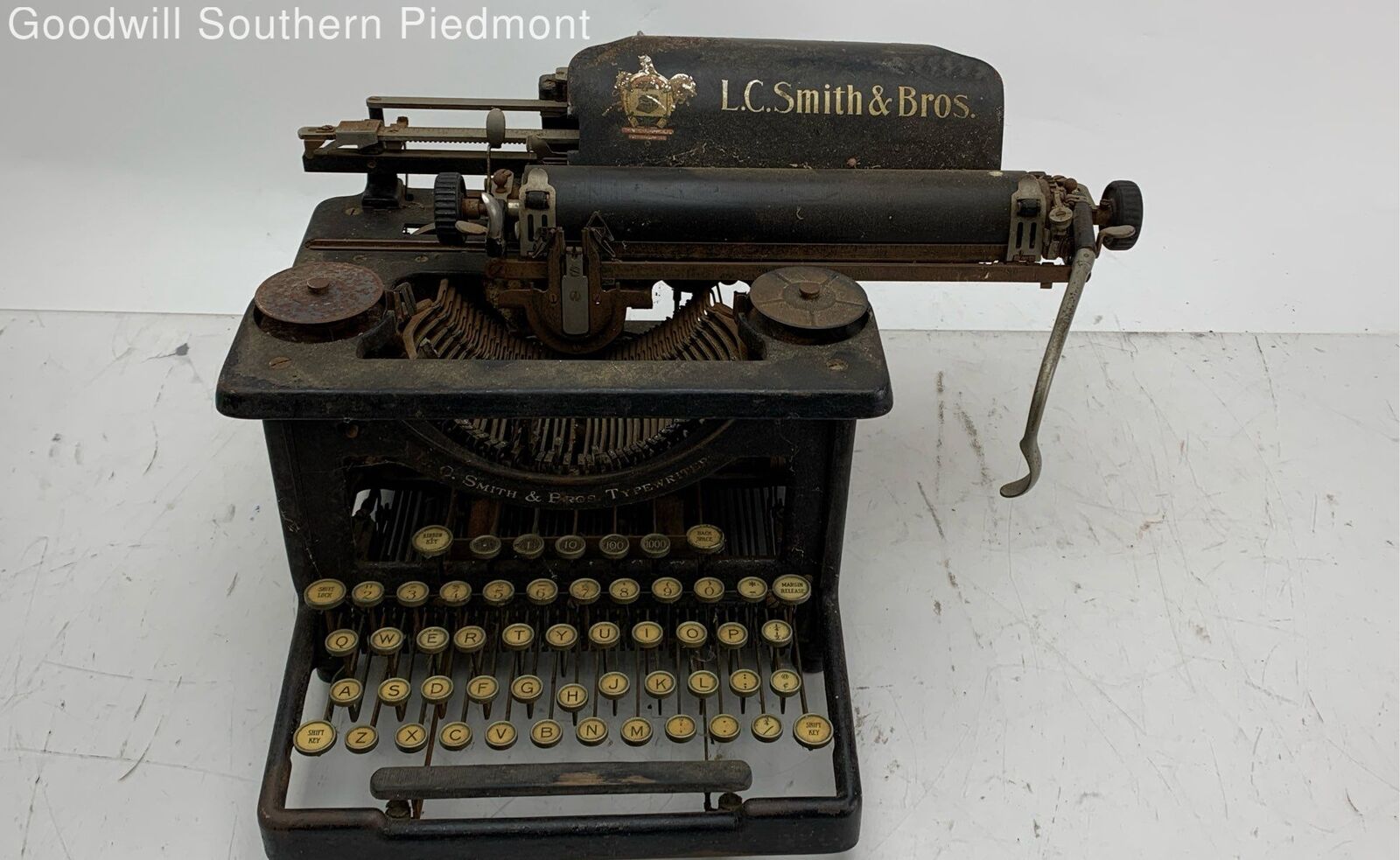 L.C. Smith & Bros. No.3 Vintage 1920s Typewriter - Untested