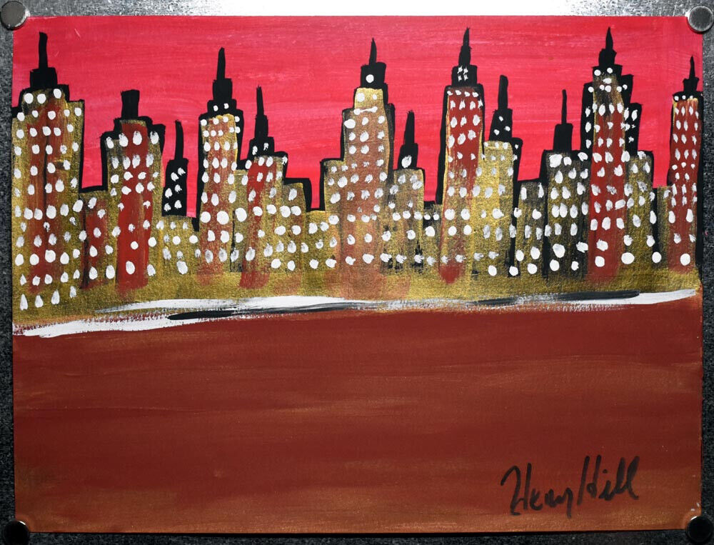 Goodfellas Gangster Wiseguy Henry Hill Authentic Original Art NYC Skyline #10