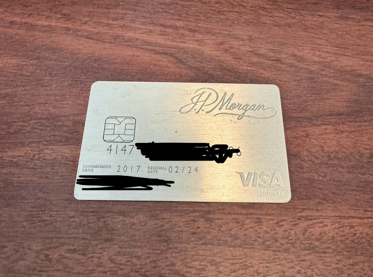 JP Morgan Reserve Silver Metal Credit Card - AUTHENTIC, VERY RARE
