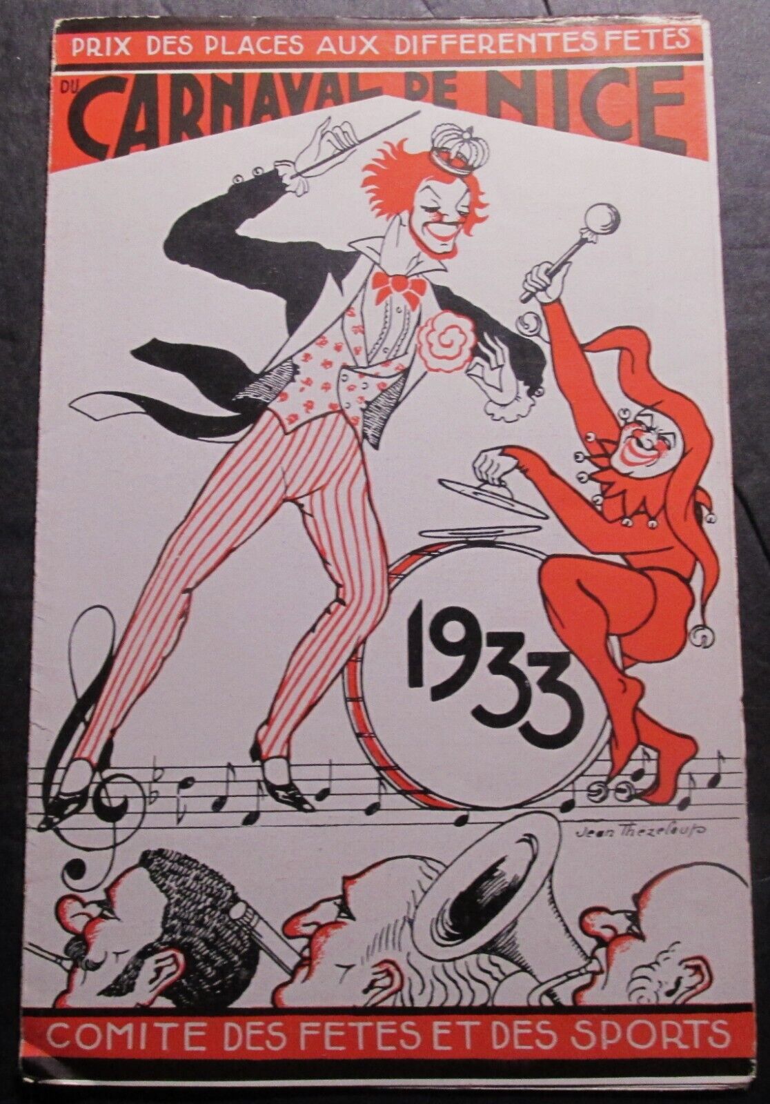 Original Carnaval de Nice France 1933 Brochure