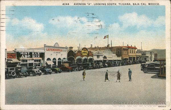 Mexico 1928 Tijuana,BC Avenida \
