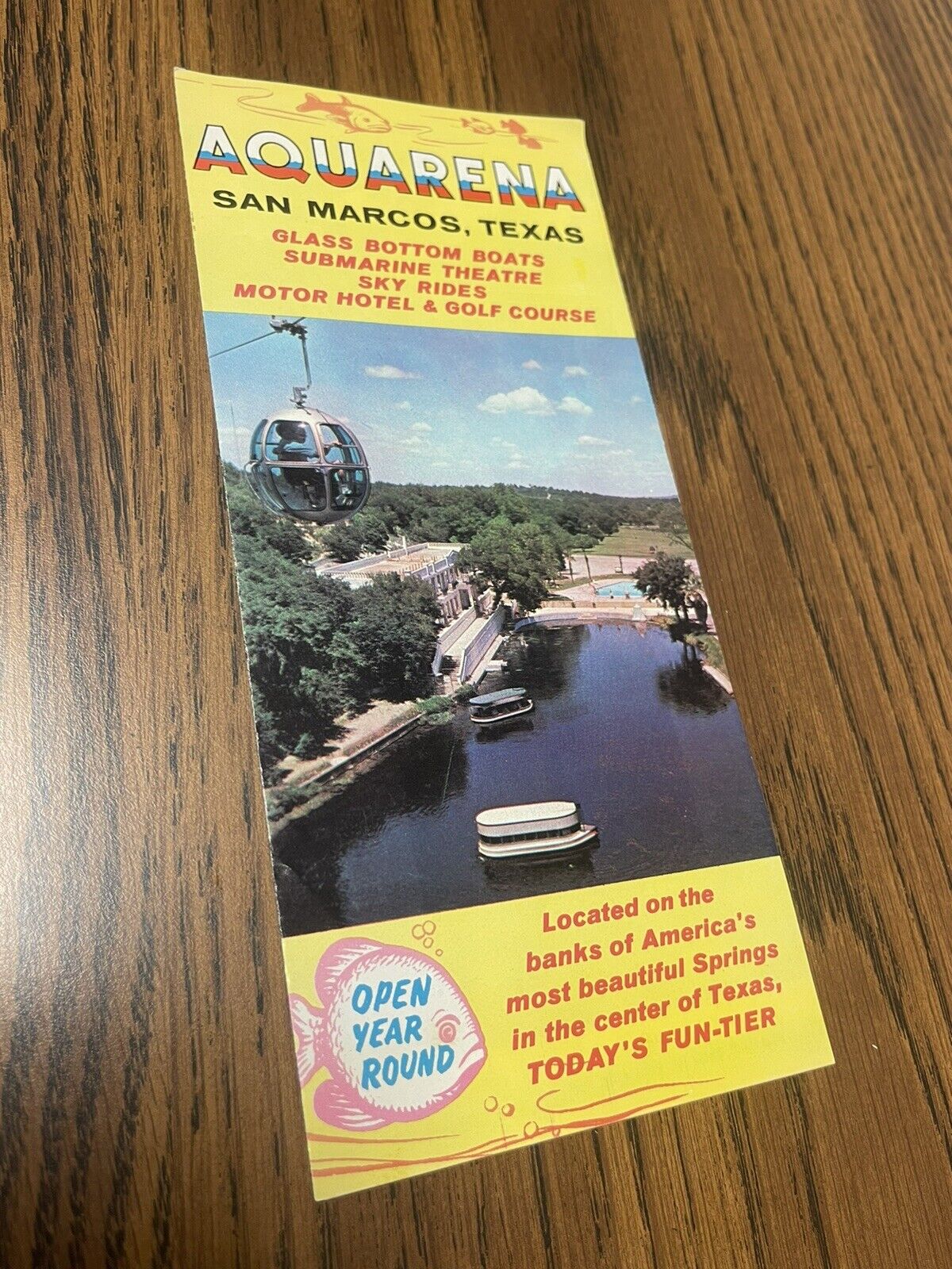 Aquarena Springs San Marcos Texas TX Old Vintage Pamphlet Brochure Ad Mermaids…