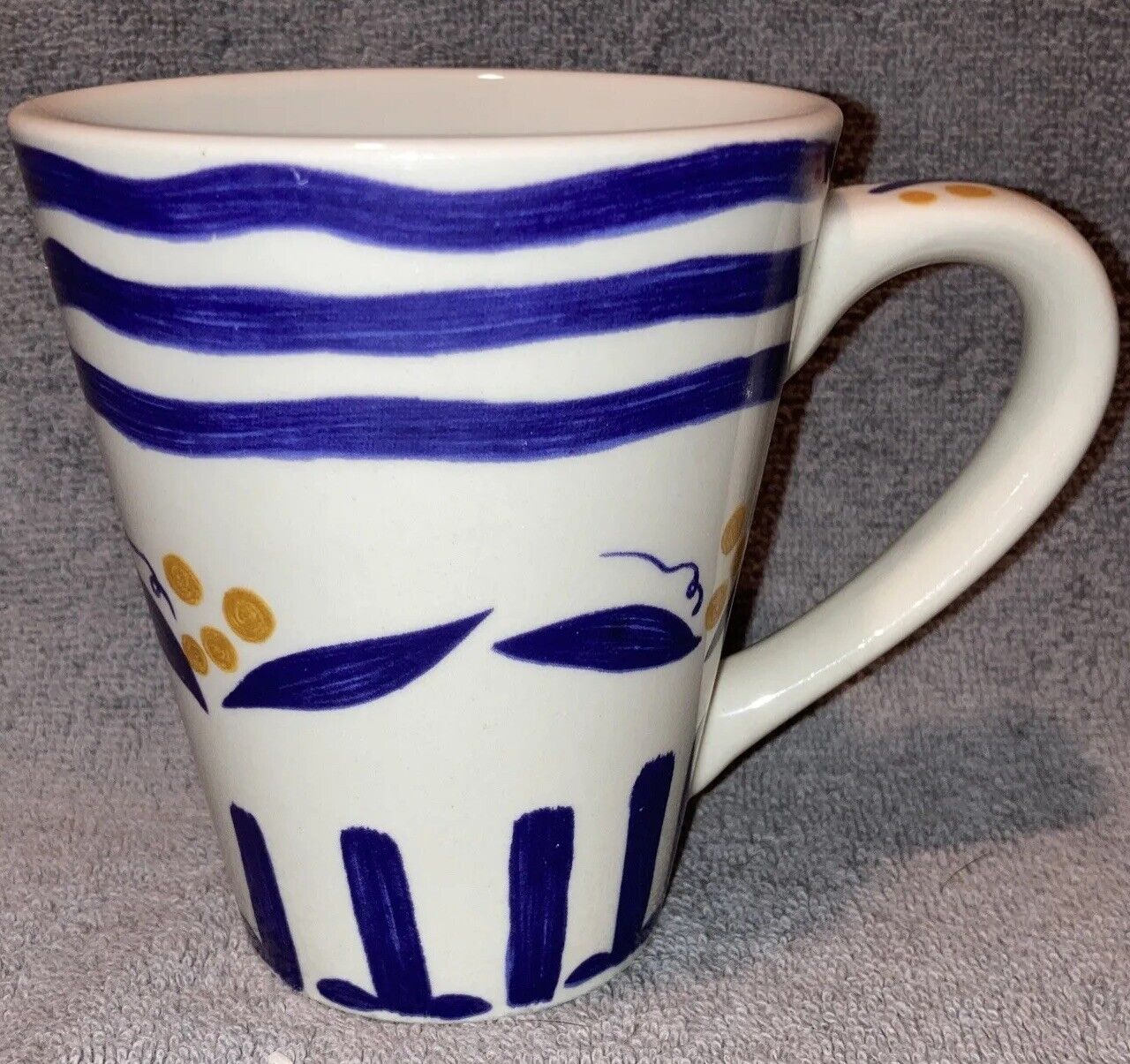 Vintage California Pantry Classic Ceramics Coffee Tea Cup Mug 1999 Holly Pattern
