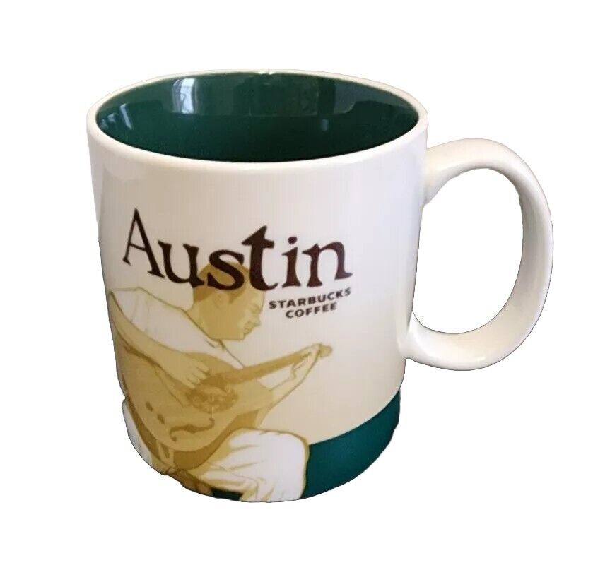 Starbucks Collector Series City Austin Texas Guitar Coffee Mug 16 oz 2011