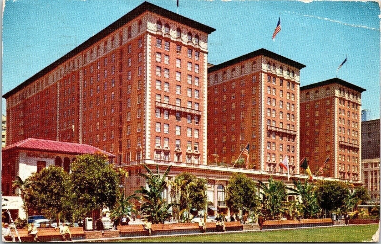 Biltmore Hotel Los Angeles California CA Postcard PM Clean Cancel WOB Note VTG