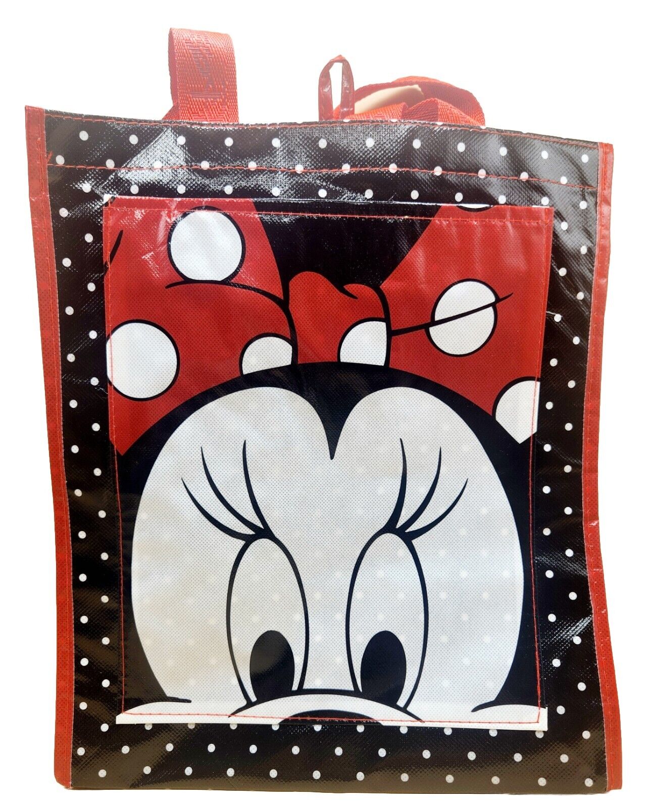 DISNEY PARKS MINNIE MOUSE Reuseable Red, Black Tote Bag 15\