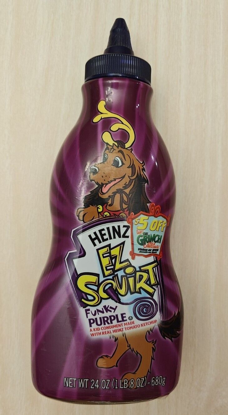 Vintage 2001 Heinz EZ Squirt Funky Purple Ketchup Bottle - Sealed