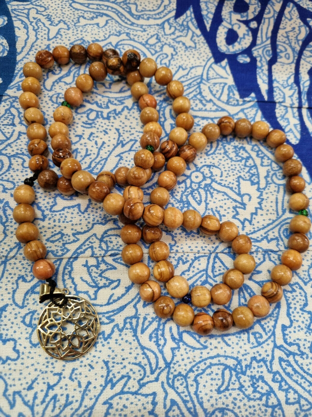 Baha'i Praying Beads 95 olive wood Prayer Beads Bahai gift from Haifa