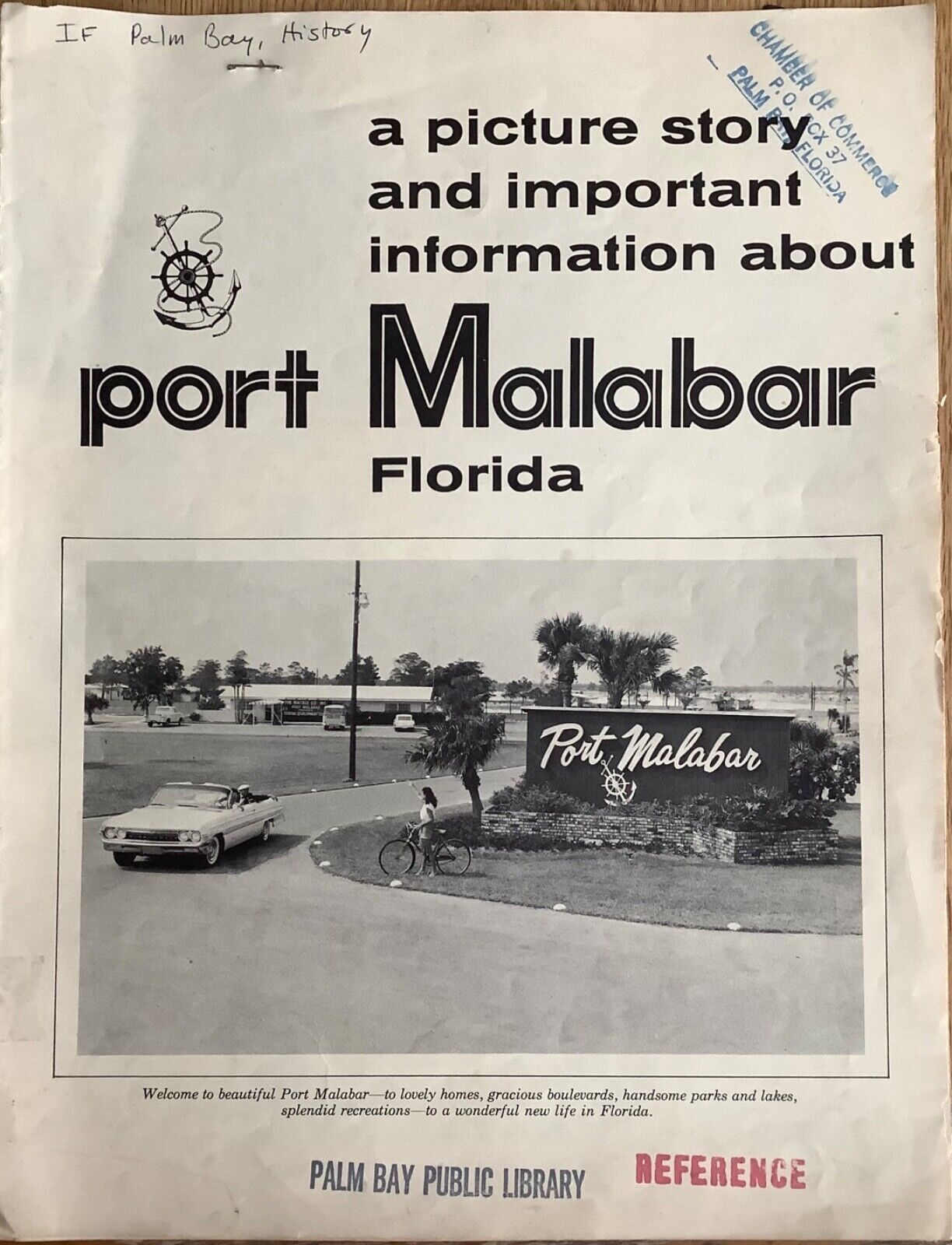 VERY RARE c1960 8-pg Brochure PORT MALABAR FL nr Melbourne Palm Bay PICS,INFO