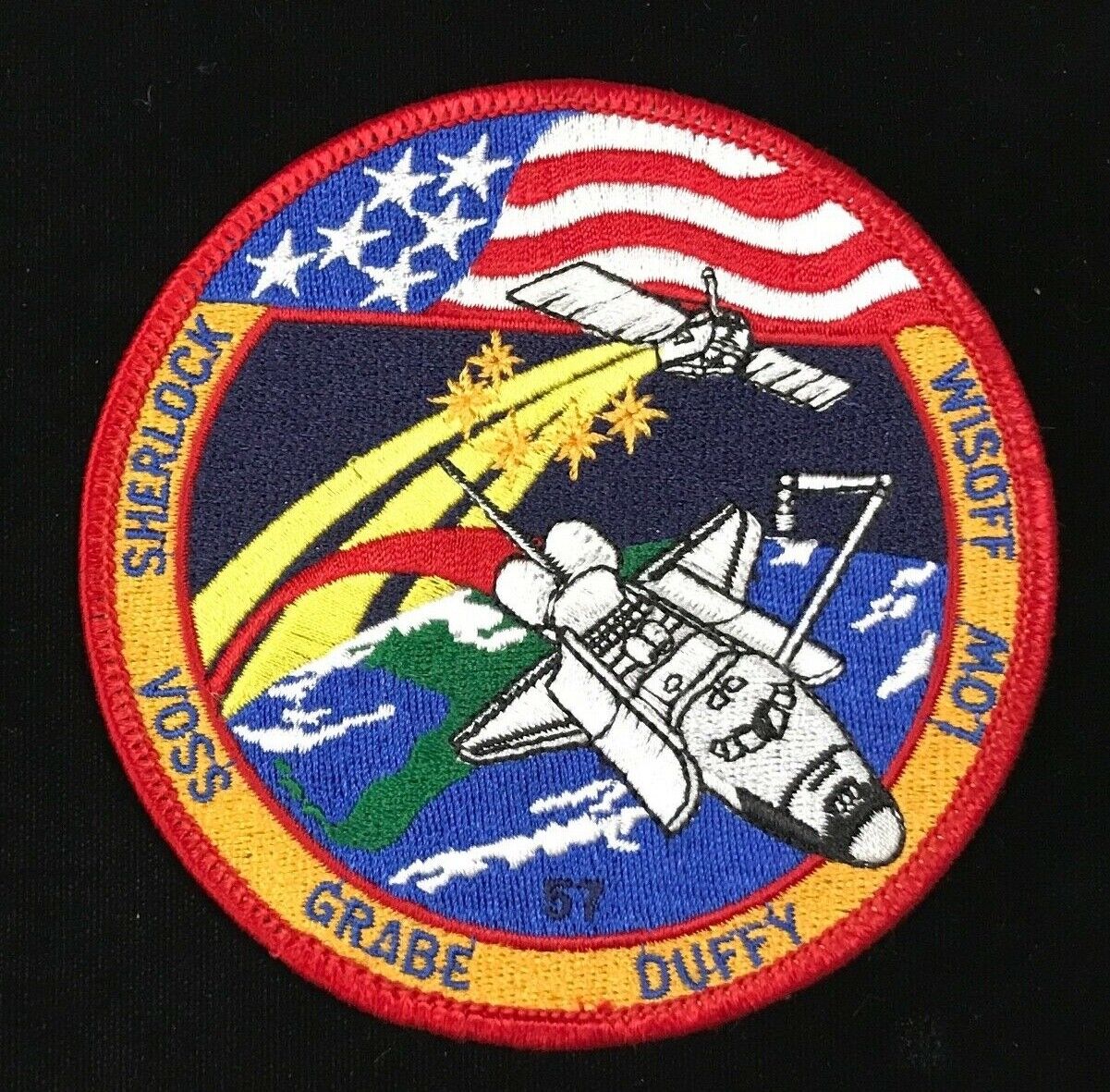 STS-57 SPACE SHUTTLE MISSION CREW 4 INCH ROUND PATCH
