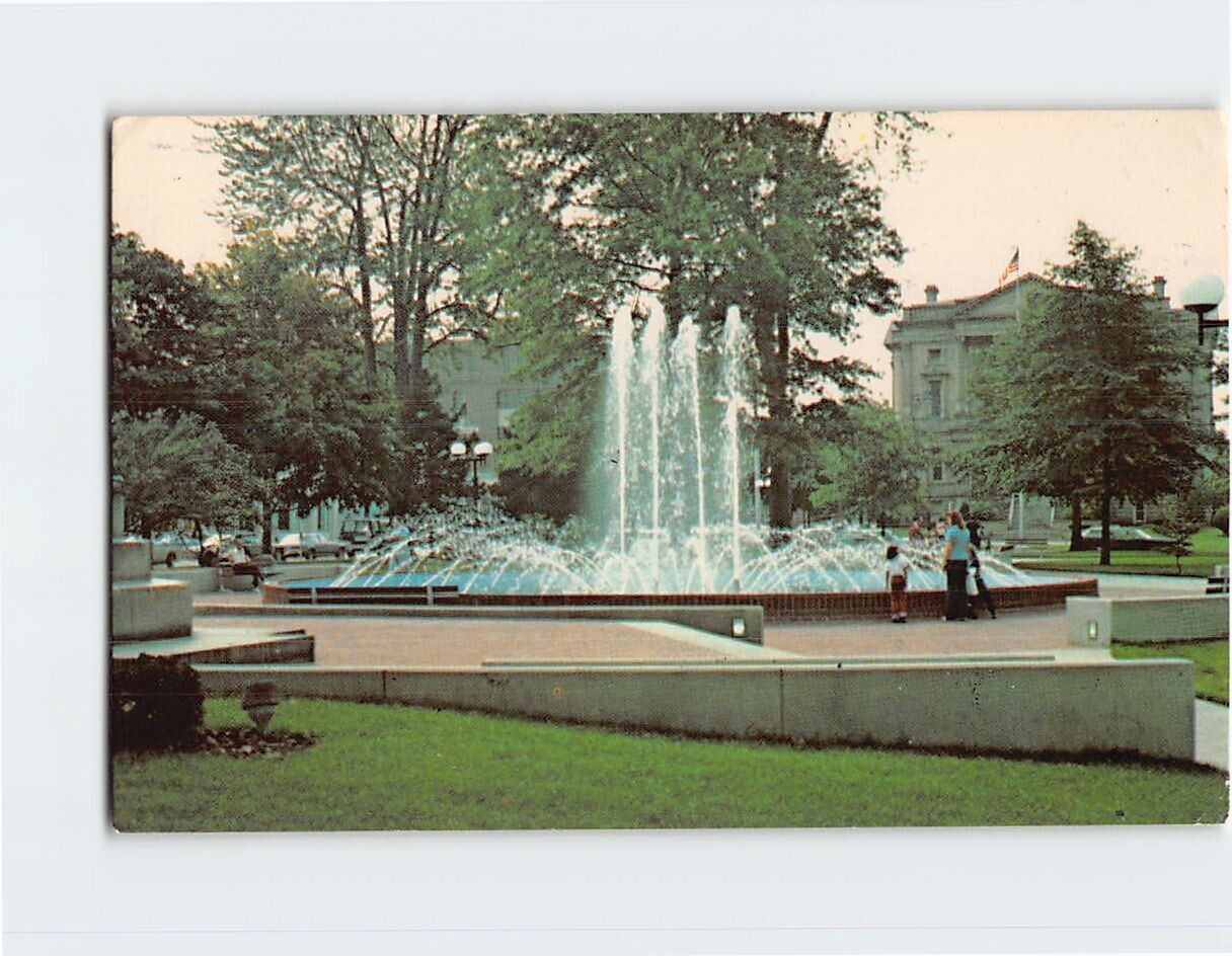 Postcard Fountains of Ely Park Elyria Ohio USA