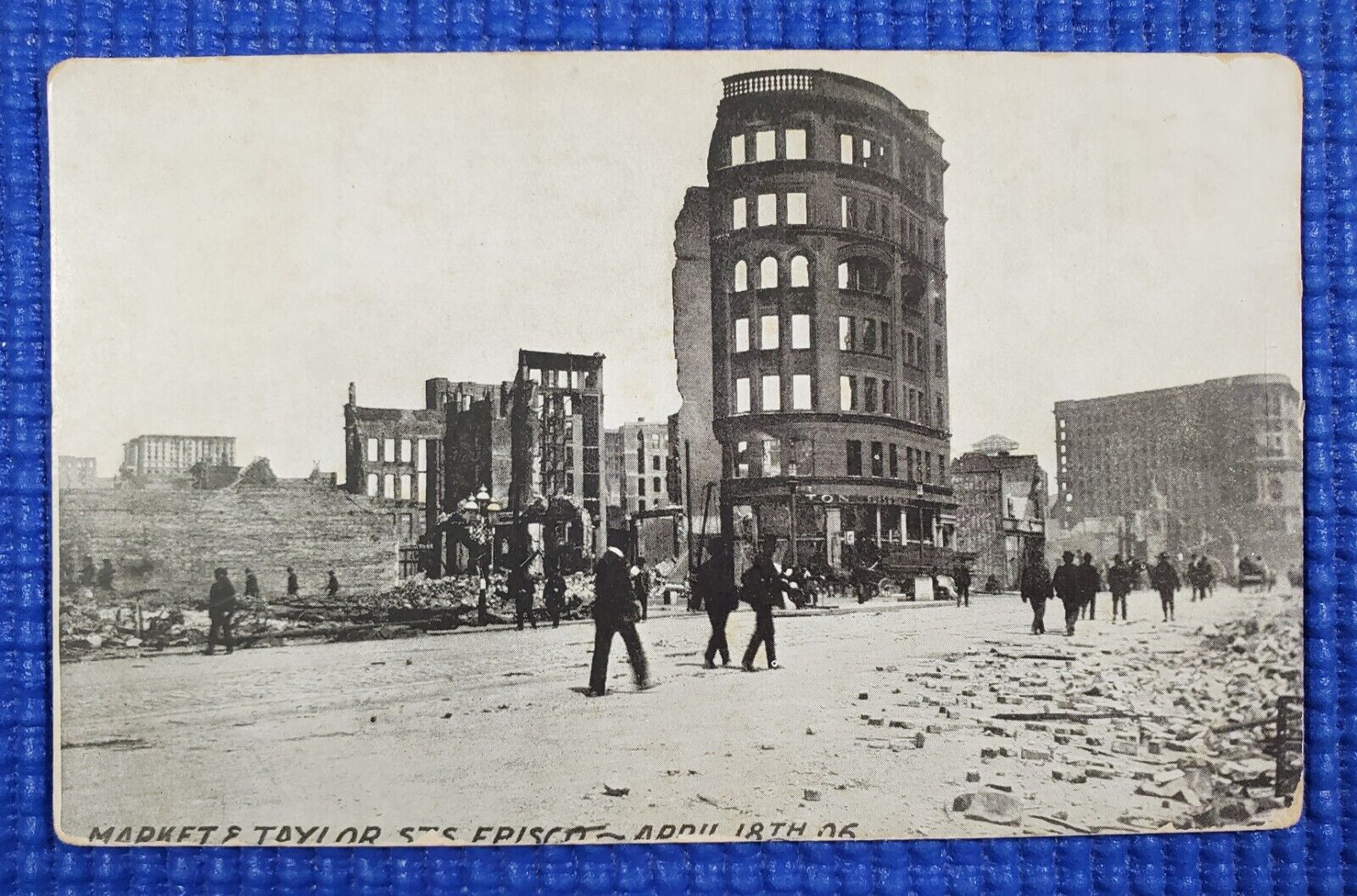 Vtg 1906 Market & Taylor St Earthquake & Fire Ruins San Francisco CA Postcard