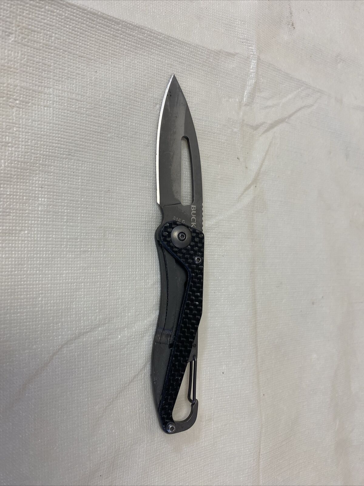 Buck 818 Apex Black Carbon Fiber Knife Discontinued Rare