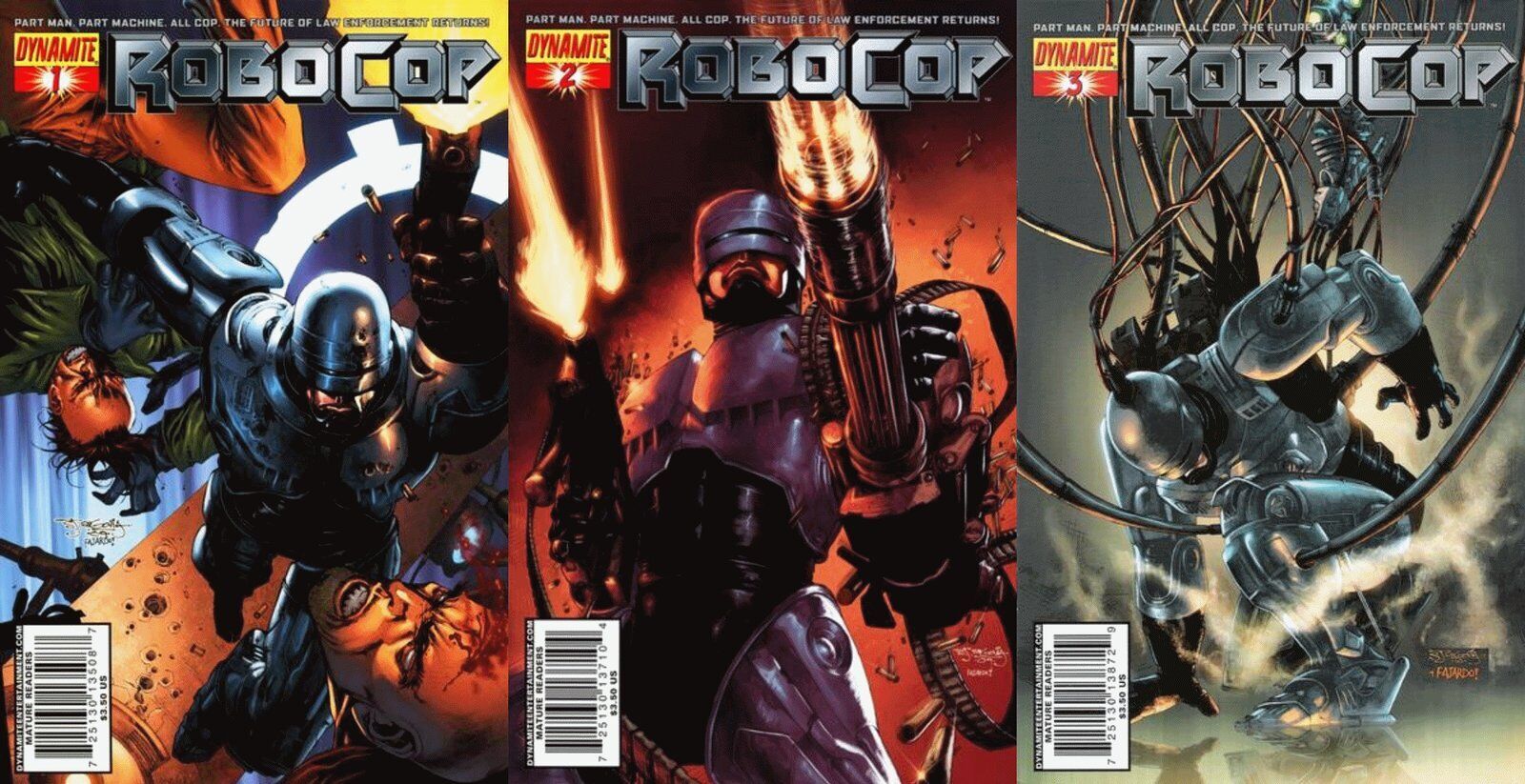 Robocop #1-3 (2010) Dynamite Comics - 3 Comics