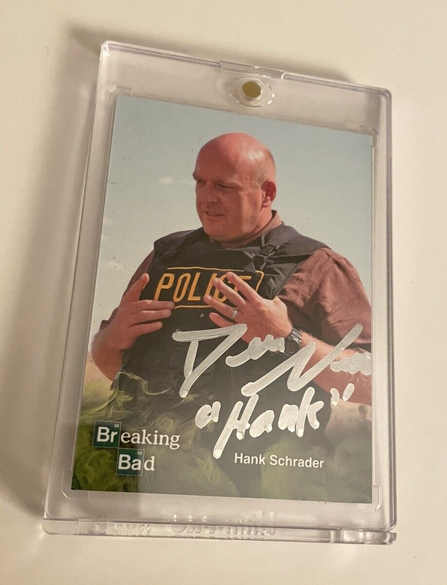 Dean Norris Auto Card Breaking Bad Signed Hank Schrader With Photo Proof JSA COA