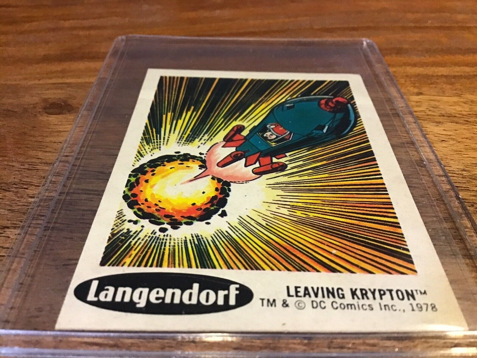 1978 DC Super Hero Stickers Langendorf Leaving Krypton #5  NMT MINT