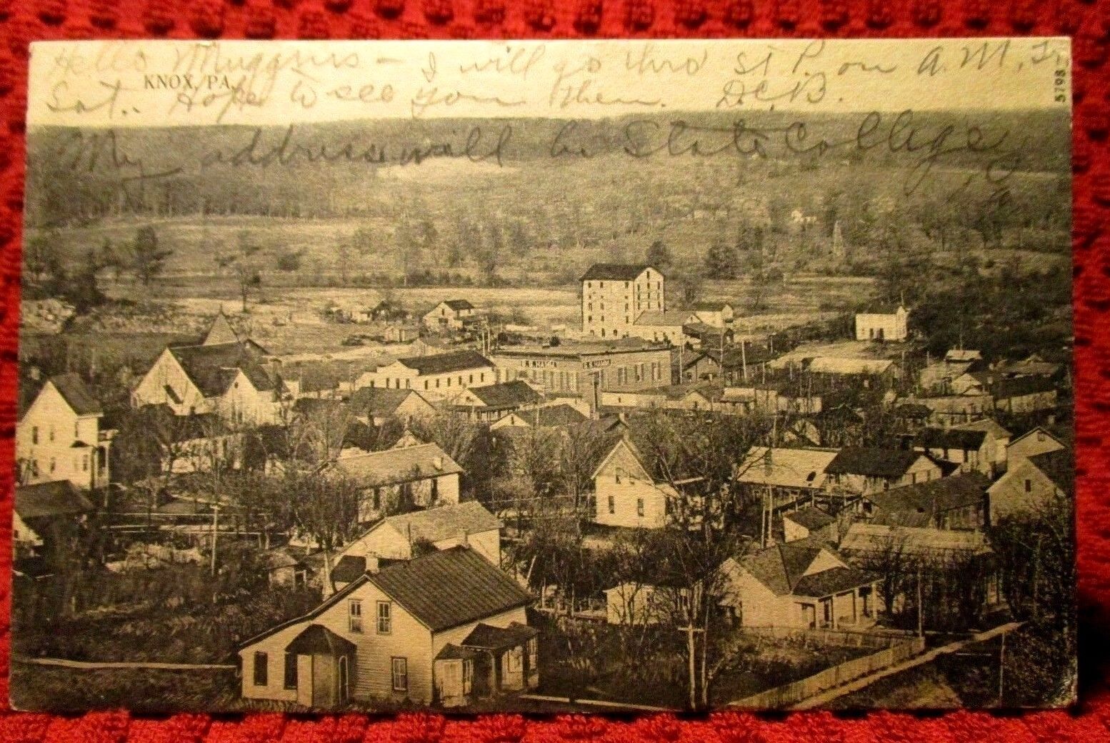 1907. VIEW OF KNOX, PENNSYLVANIA. POSTCARD L3
