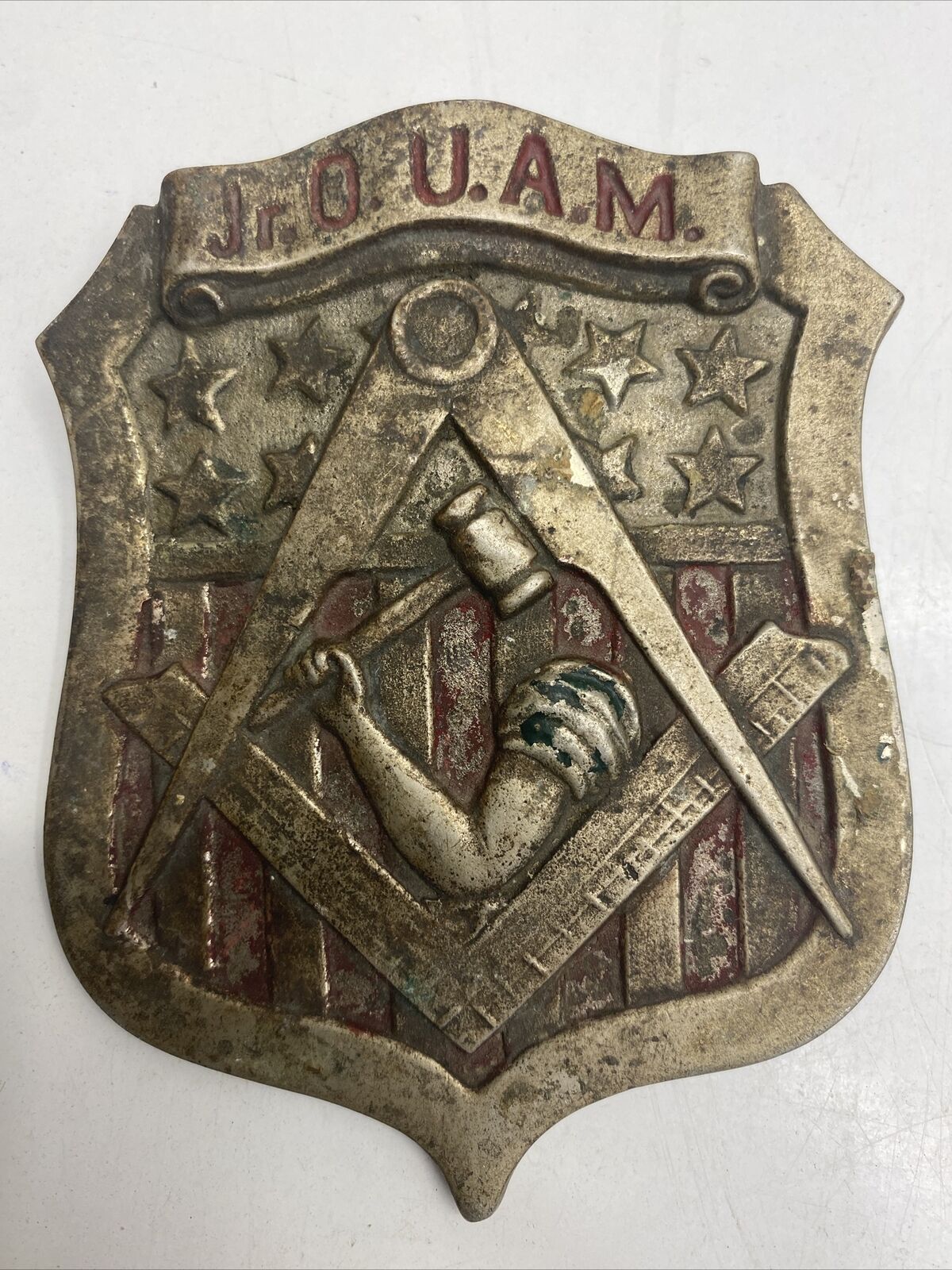 Vintage Junior Order United American Mechanics  Badge, Jr O.U.A.M. Emblem