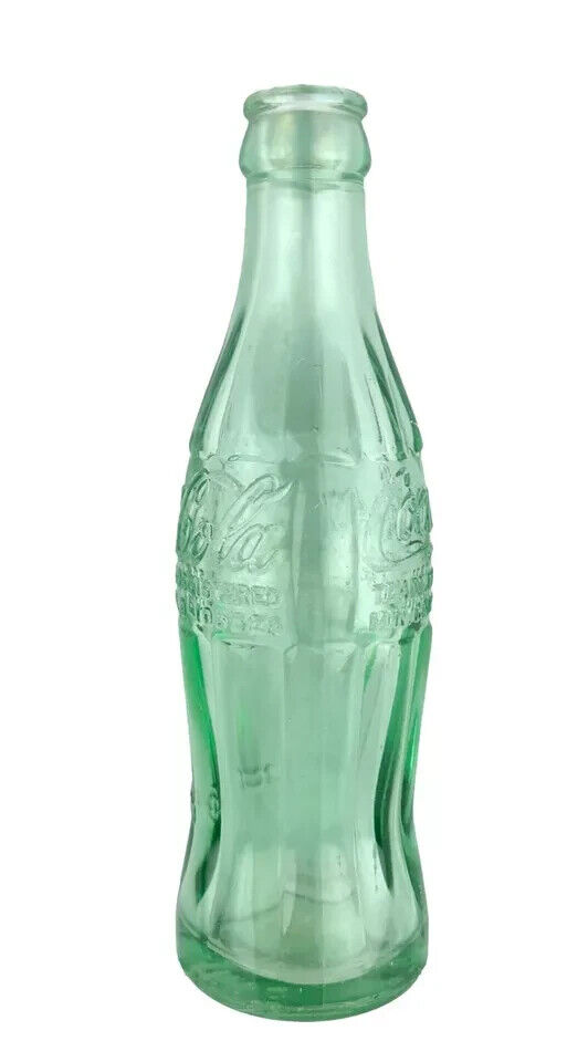 Antique Vintage Embossed COCA-COLA Bottle with Anchor Crest 8 ounces