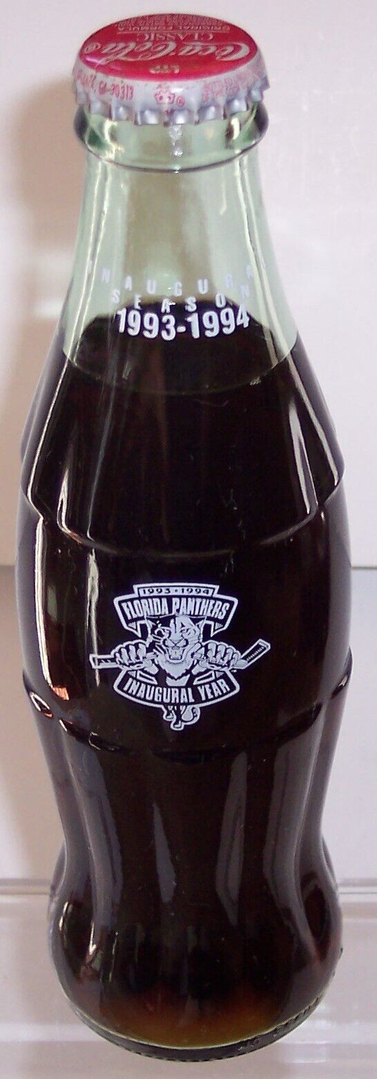 Coca-Cola Florida Panthers Inaugural Season 1993 - 1994 NHL Hockey Coke Bottle