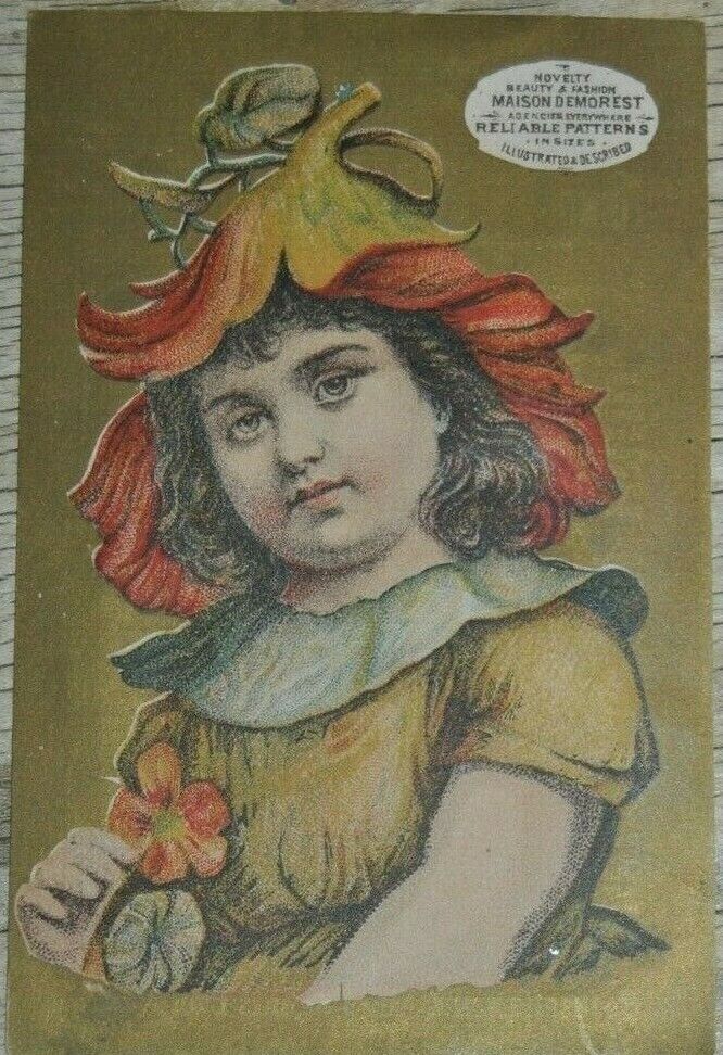 Victorian Trade Card MAISON DEMOREST Monthly Magazine \