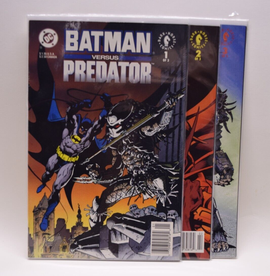 BATMAN vs PREDATOR #1-3 - DC and Dark Horse Comics 1991 - 