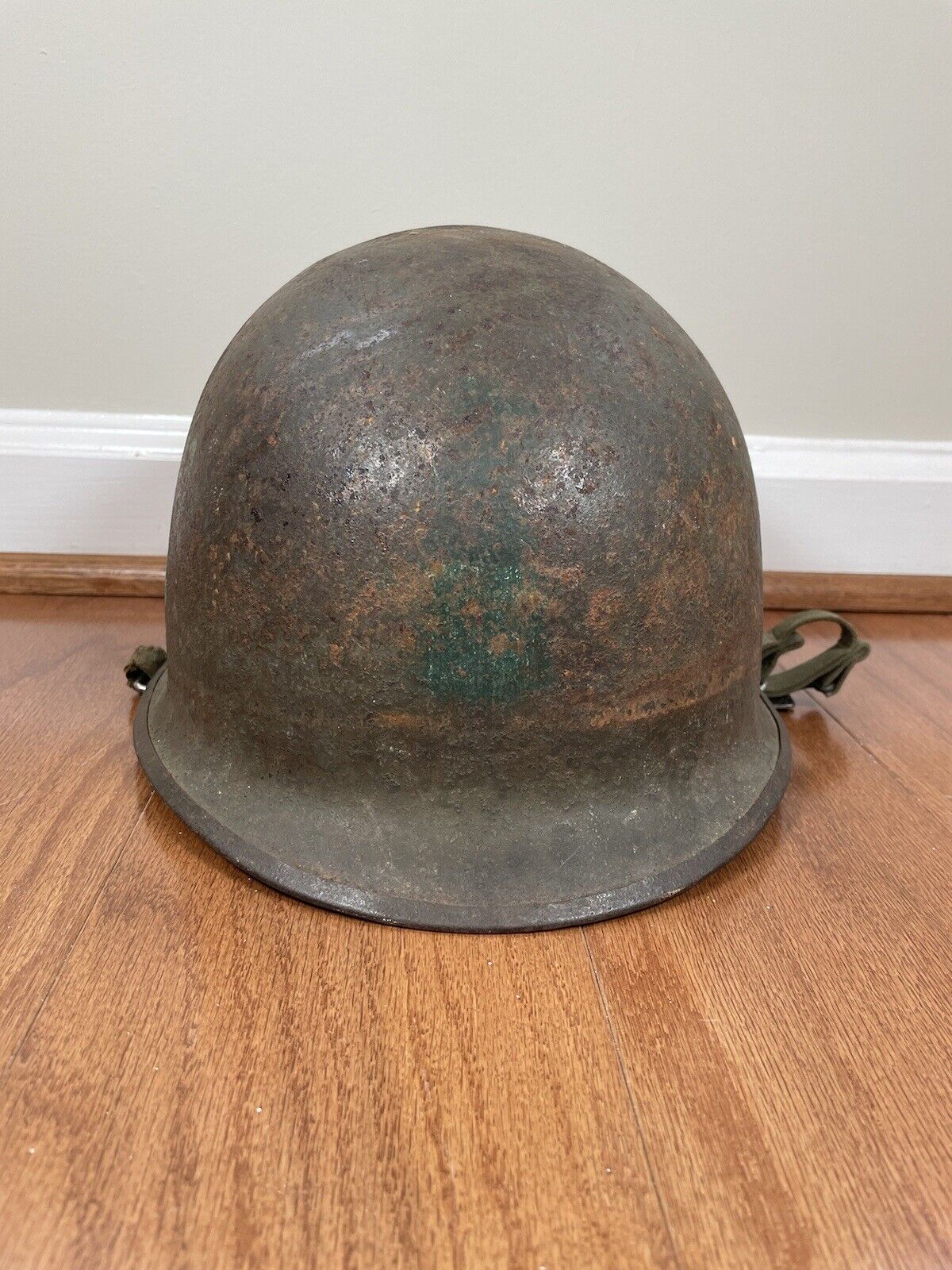 Rare WW2 US M1 Schlueter Rear Seam Helmet 1945 CBI China Burma India Theatre