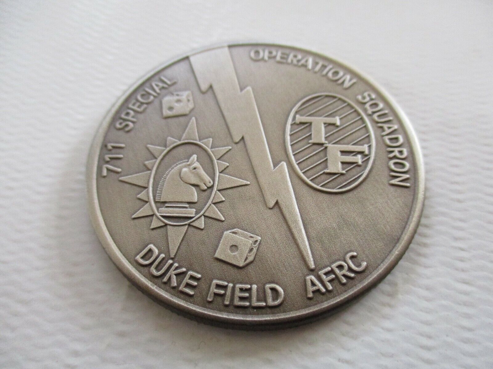 711th Special Operations Squadron Duke Field AFRC Pewter Challenge Coin