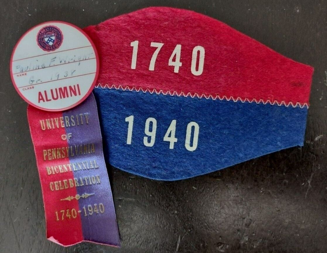 1940 University of Pennsylvania Bicentennial Armband & Badge 1740 - 1940 