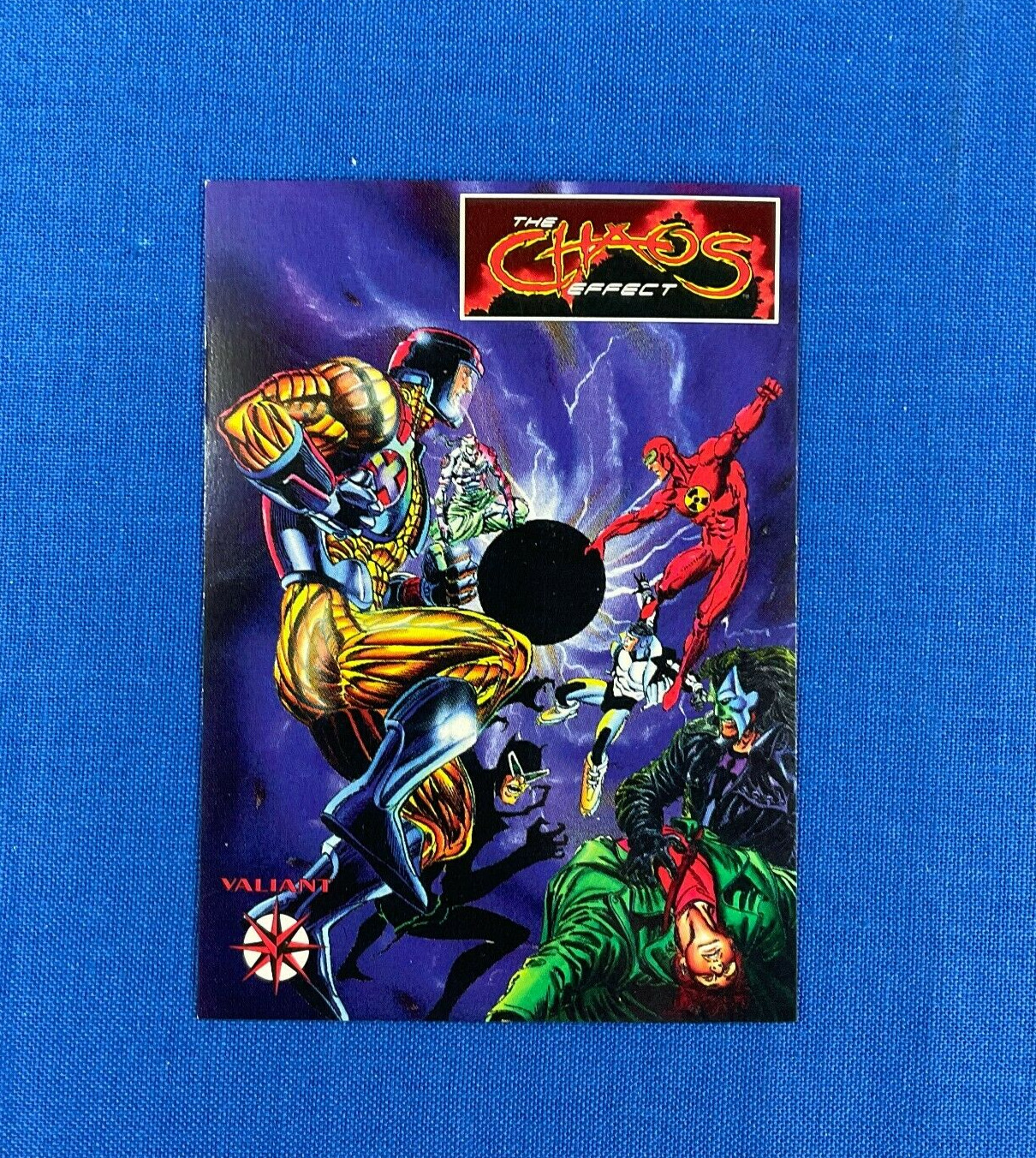 The  CHAOS EFFECT Valiant Comics Crossover 1994 Promo Trading Card X-O Manowar