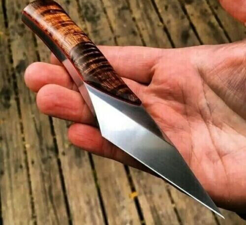 Handmade D2 Steel Blade, Wood Handle Kiridashi Knife, best for survival Knive