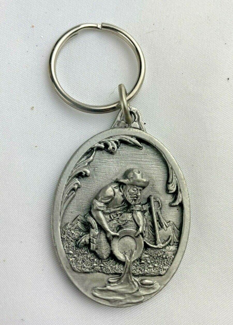 Vintage Gold Fever Catch It 1996 Pewter Keychain Siskiyou Buckle Co. U.S.A.