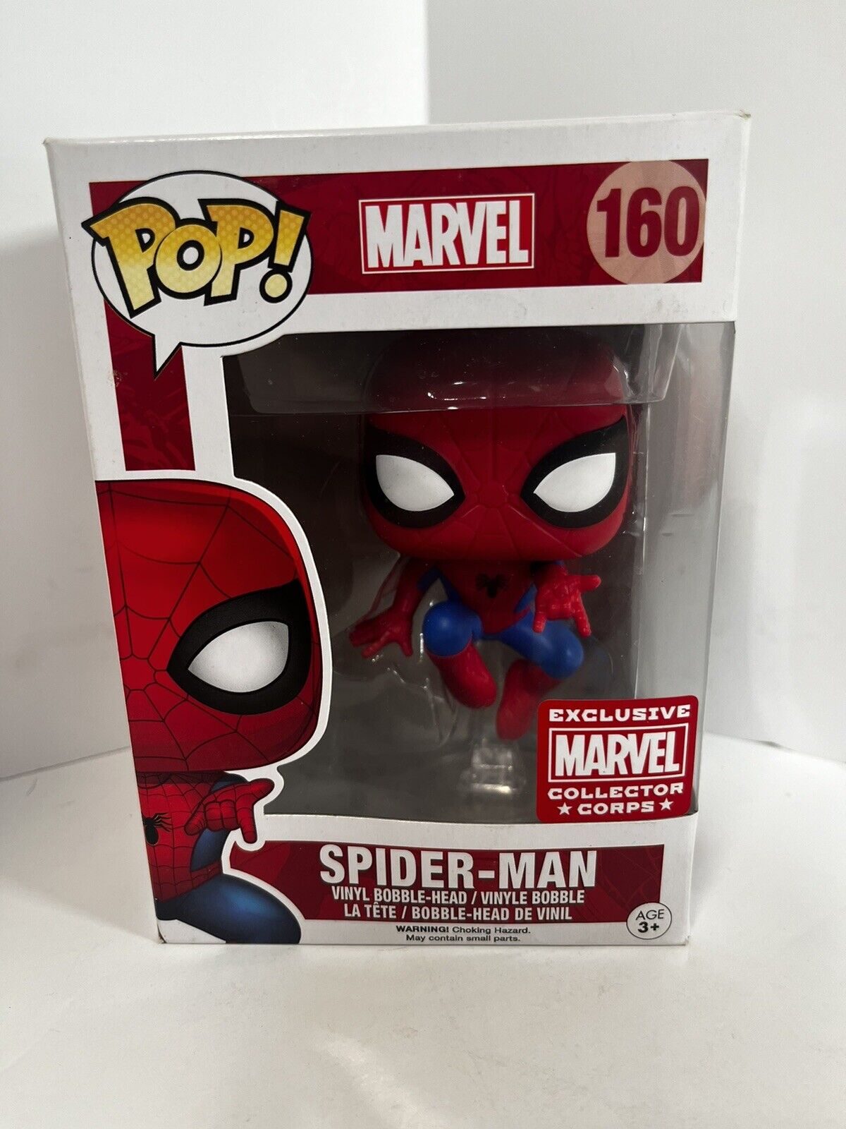 Funko Pop - Marvel:Spider-Man #160 Marvel Collector Corps Excl. BENT CORNER TOP