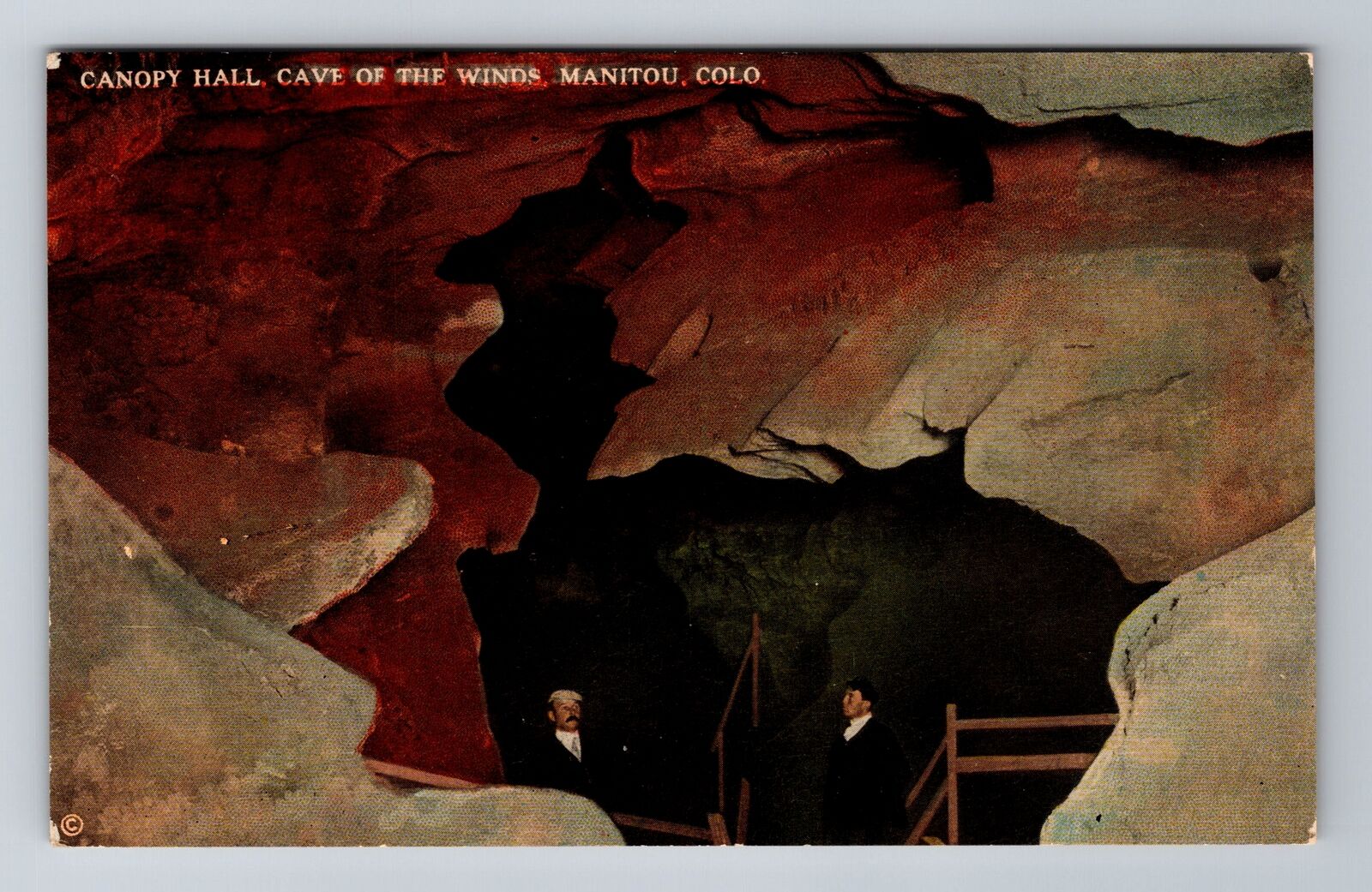 Manitou CO-Colorado, Canopy Hall, Gents, Cave Of The Winds, Vintage Postcard