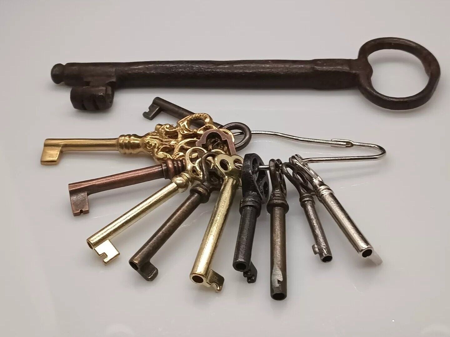 Vintage & Antique Key Collection Giant Iron Gate Or Jail Plus More
