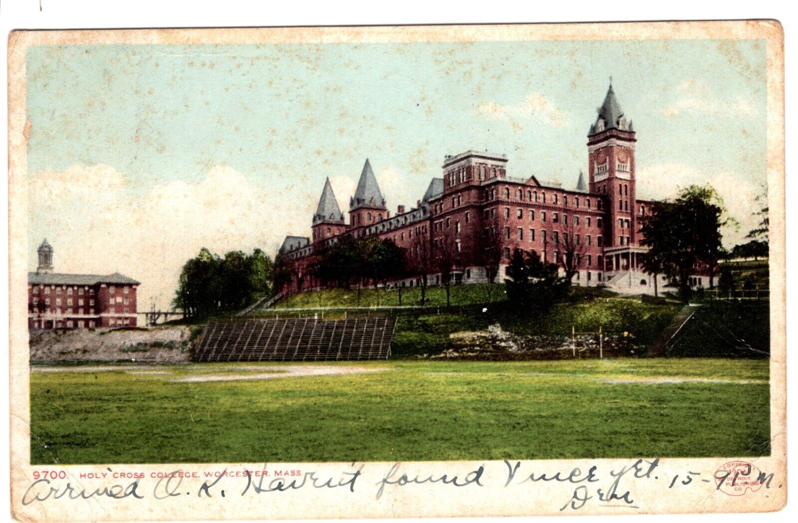 Holy Cross College, Worcester,  MA   Posted 1907