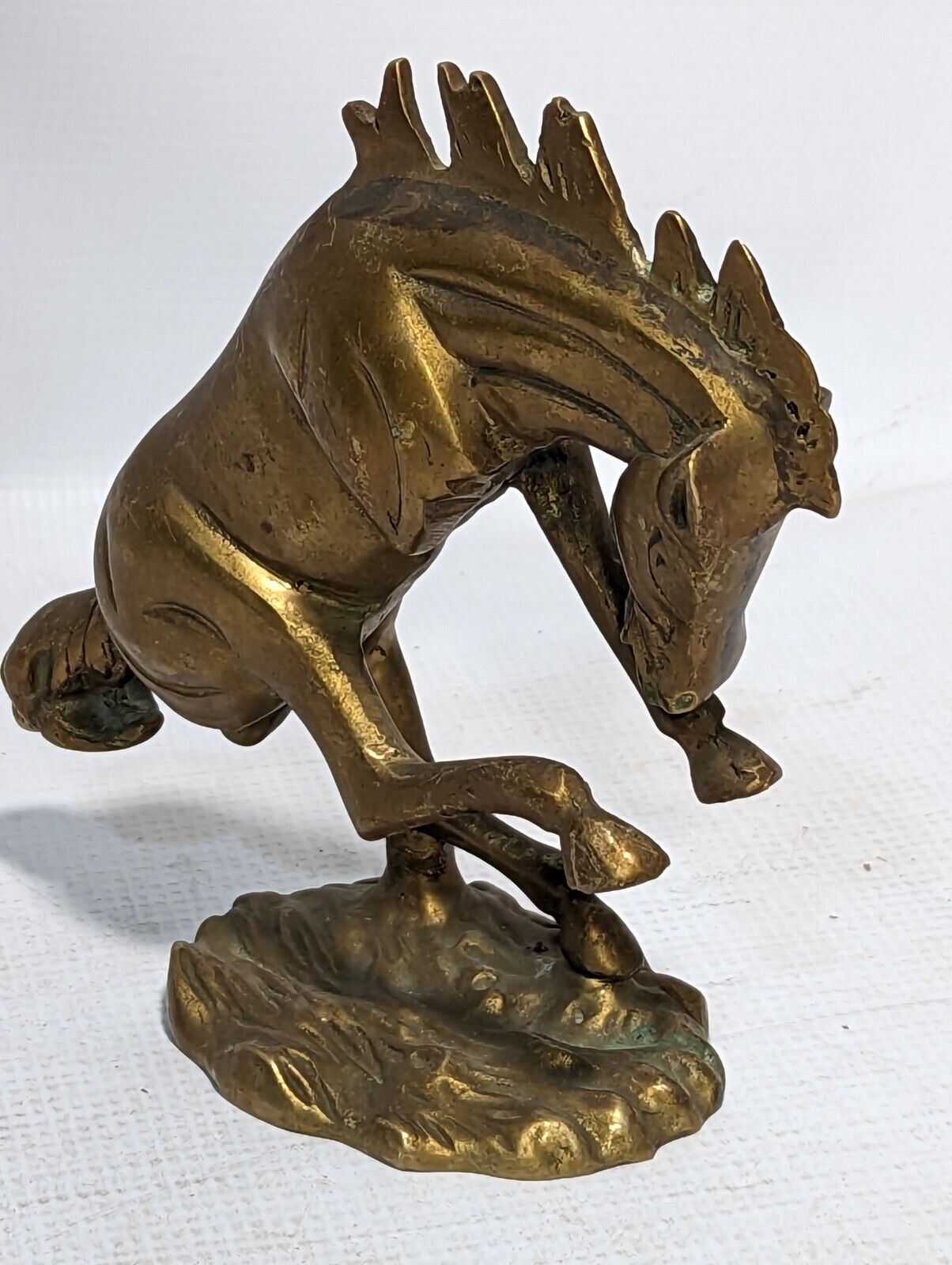 Vintage Brass Rearing Horse Paperweight