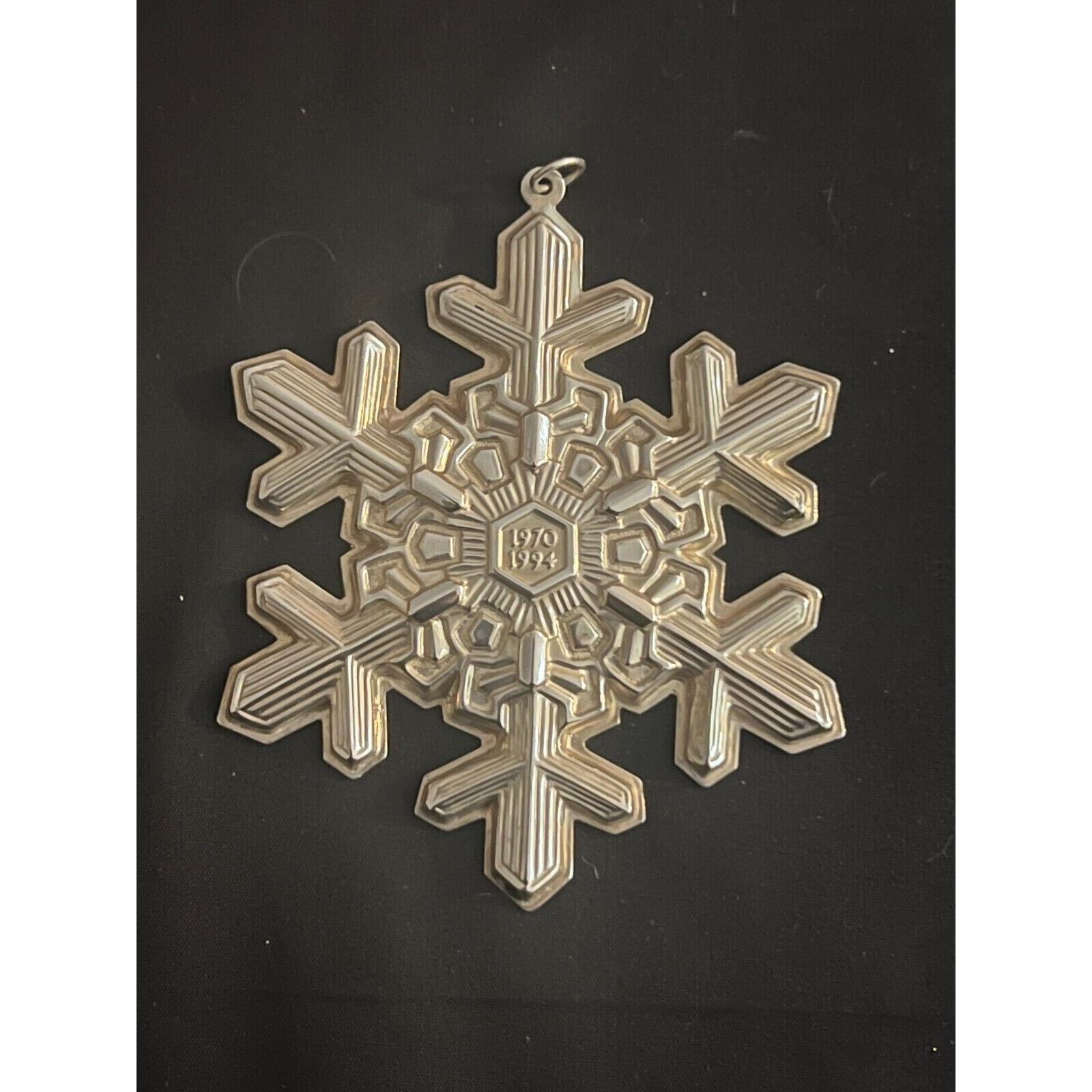 Gorham 1994 Sterling Silver Snowflake Christmas Ornament Vintage Collectible