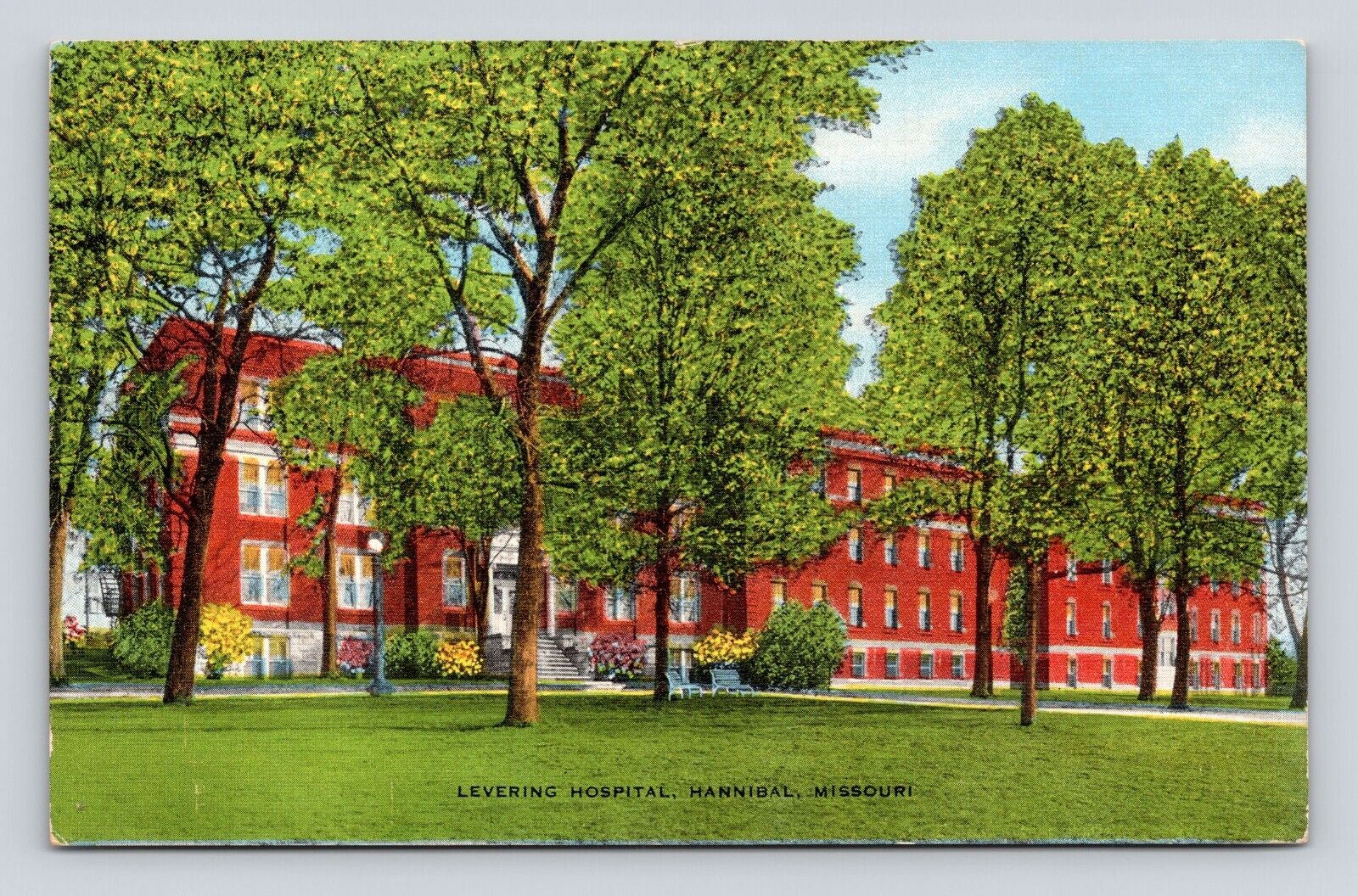 Old Postcard Levering Hospital Hannibal Missouri MO 1930-1940