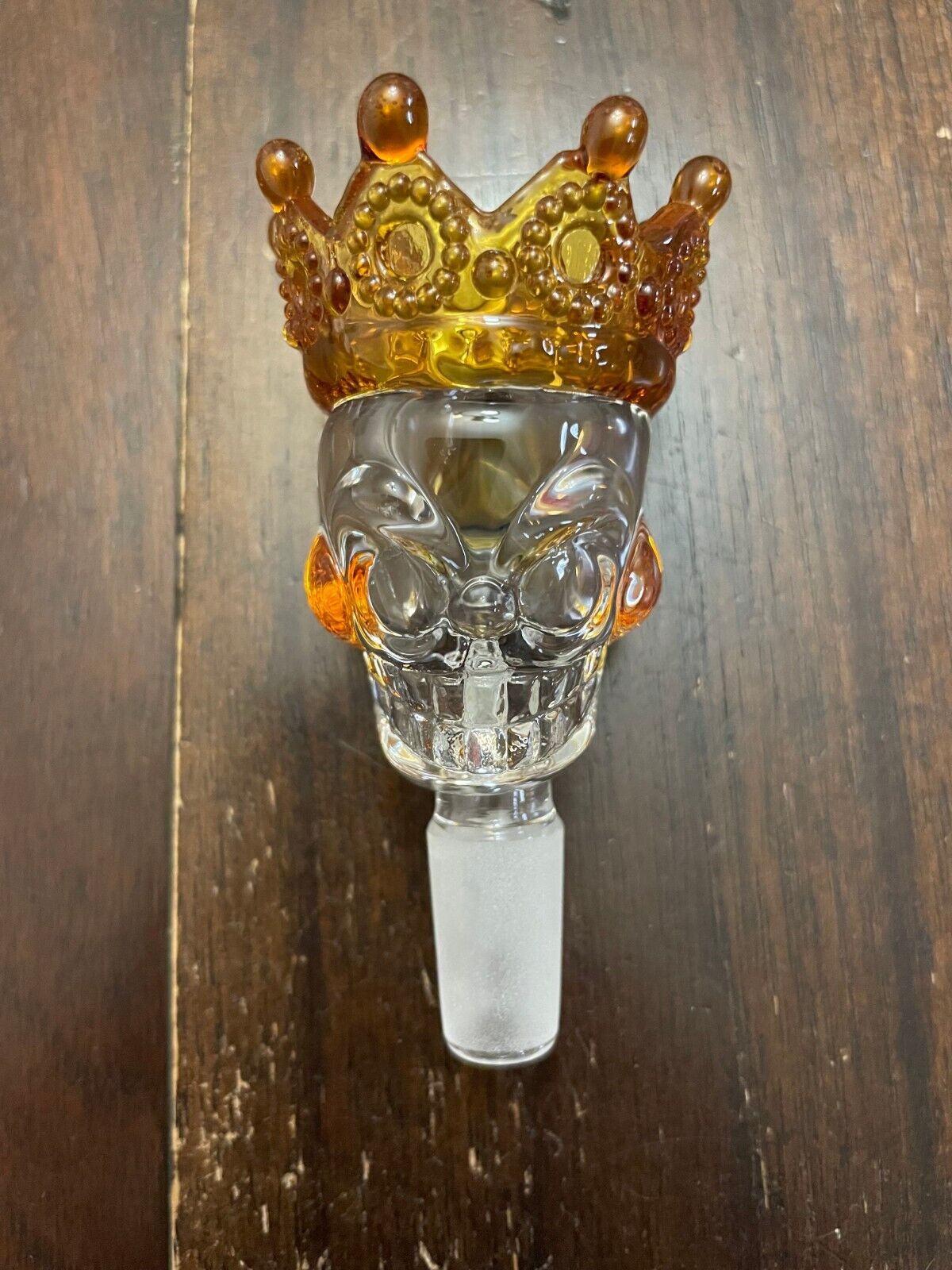 14MM Clear Thick Quality Glass Skull King Bowl