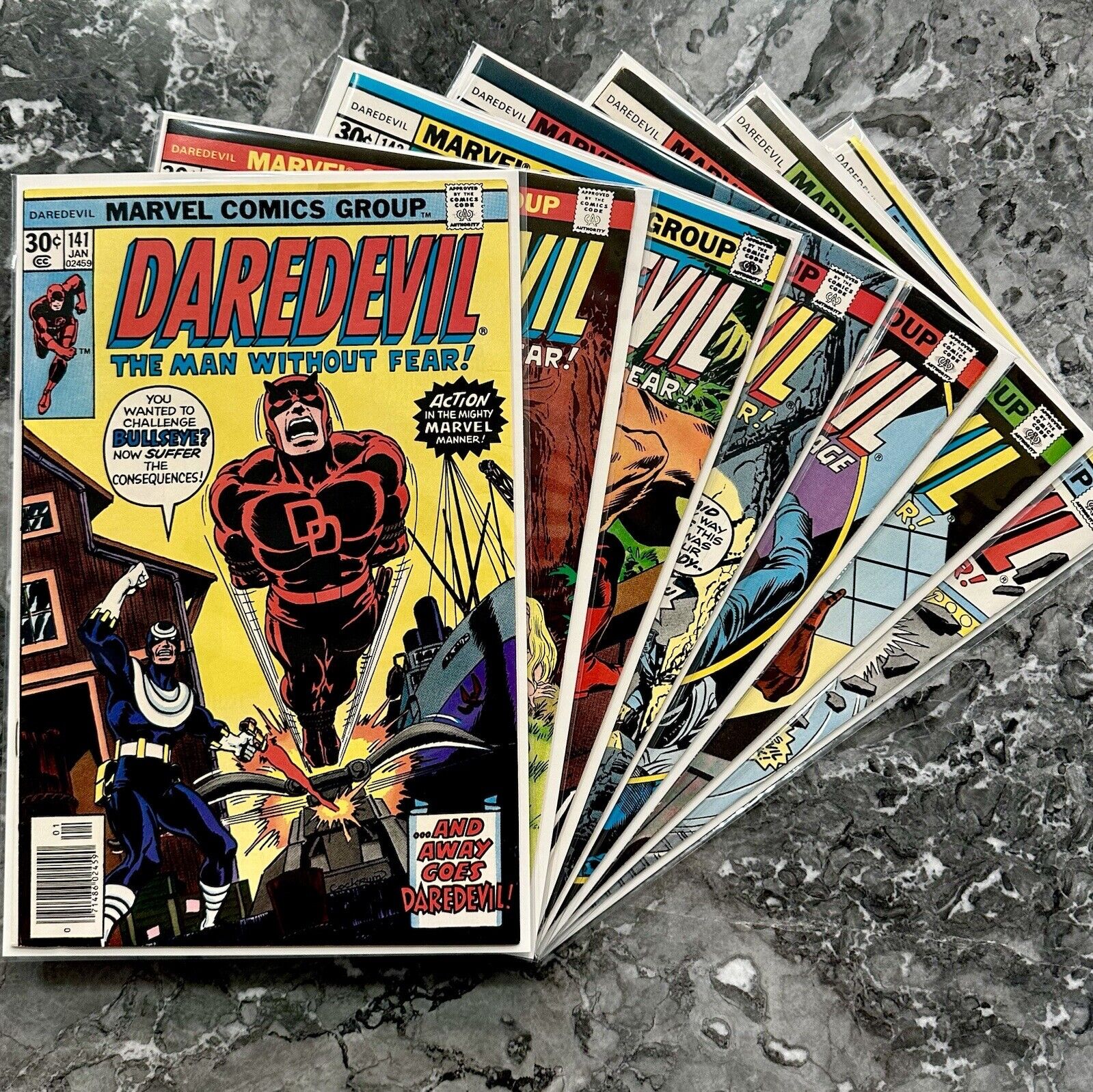 Daredevil 1977 Near Complete 141 142 143 144 147 148 149 Lot; Mostly High Grade
