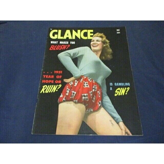Vintage GLANCE Pin-Up Magazine December 1950 Vicki Janis Model