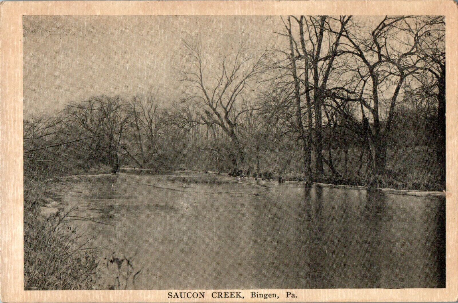 Saucon Creek, Bingen, Pennsylvania PA RPPC Postcard