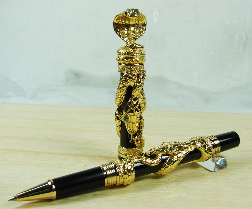 Jinhao Snake Rollerball Pen , Luxury Golden Cobra 3D Pattern Collection Gift Pen