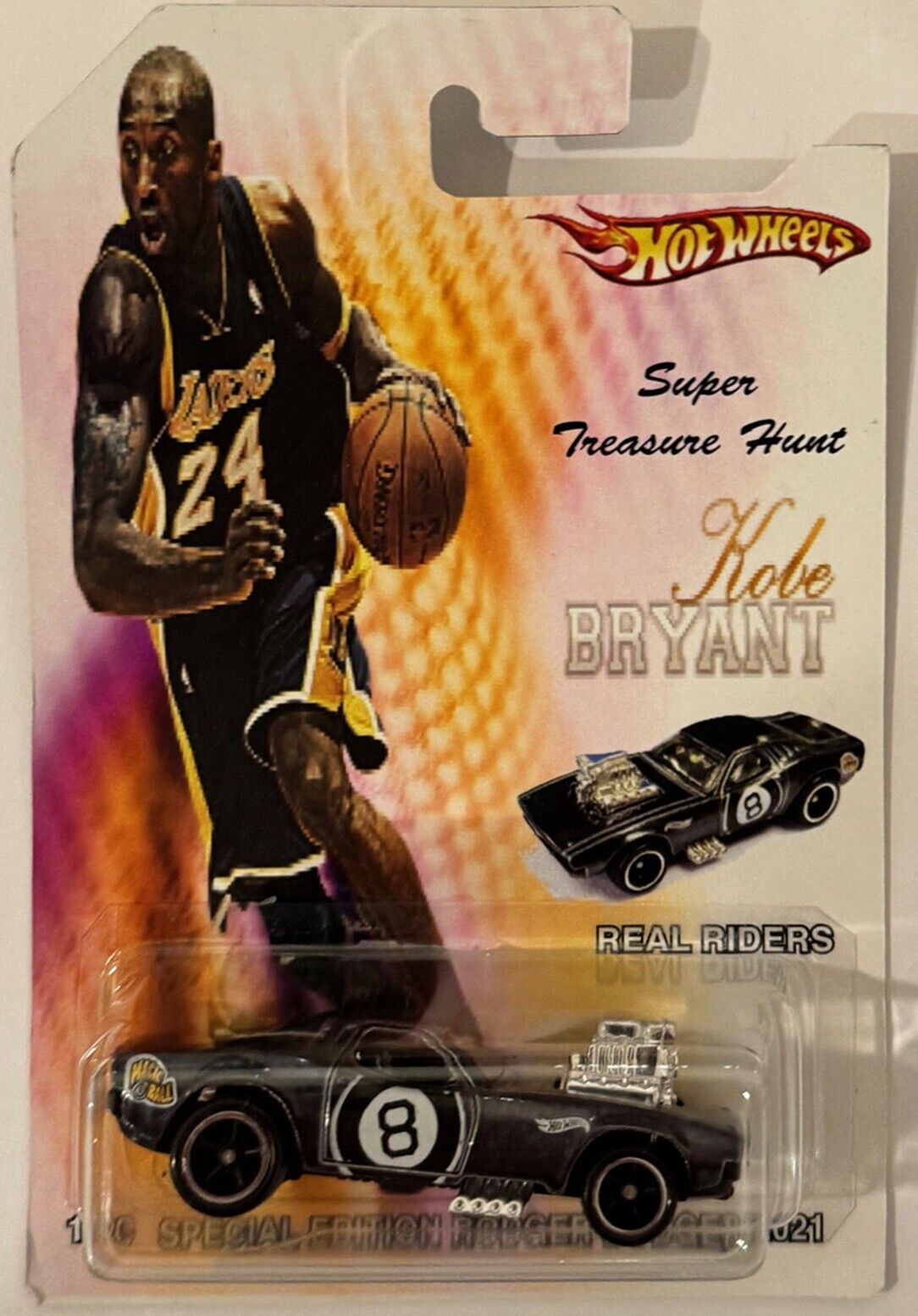 Rodger Dodger Kobe Bryant Custom SUPER Treasure Hunt Hot Wheels Car w/ RR