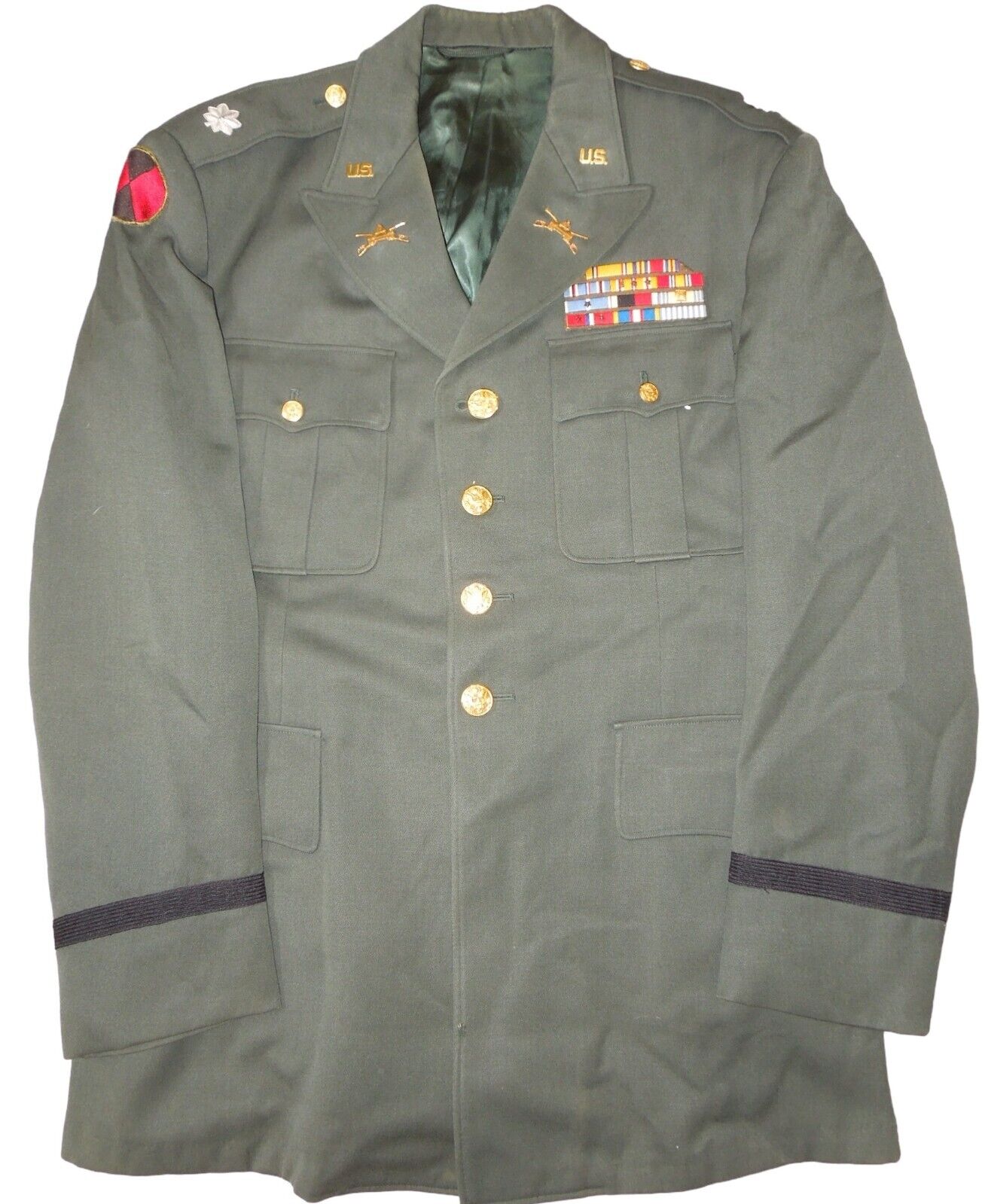 Original WWII - 1950's US Army Lt. Colonel 7th Division Uniform & Ribbons Sz. 42
