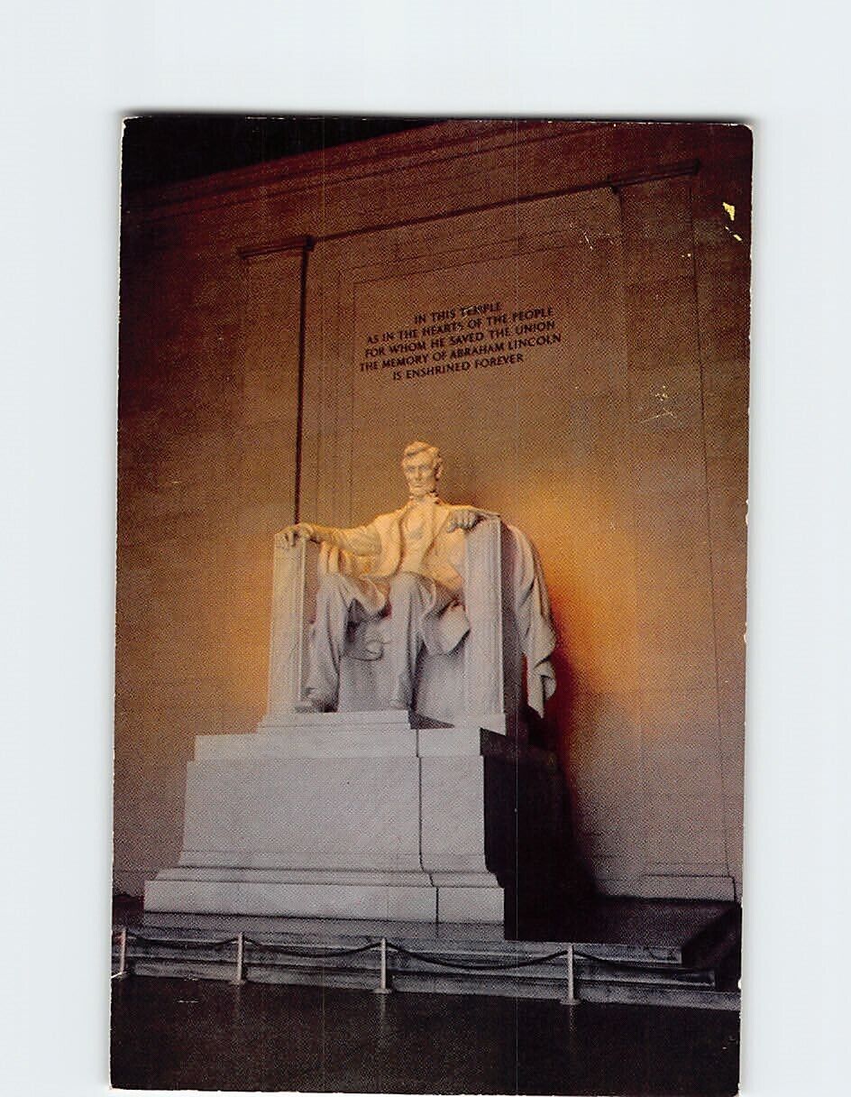 Postcard Lincoln Statue, Washington, District of Columbia