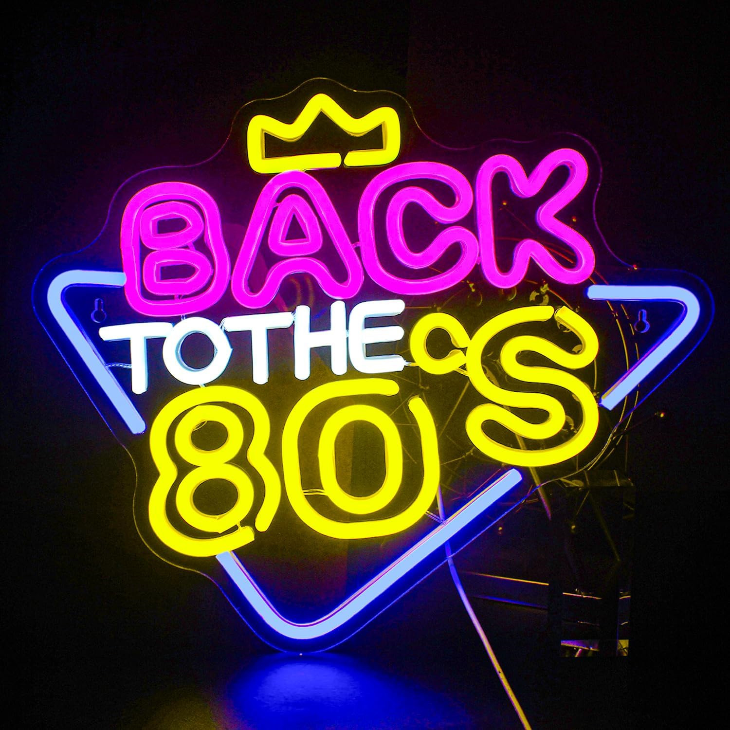 Looklight Back To The 80\'S Neon Sign,Neon Signs for Wall Decor,USB Powered Led