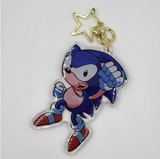 Sonic Underground MANIC Custom Acrylic Glitter Keychain 3\