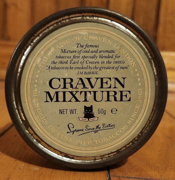 The House of Craven, Craven Mixture Supreme Smooth Tobacco Tin, Empty